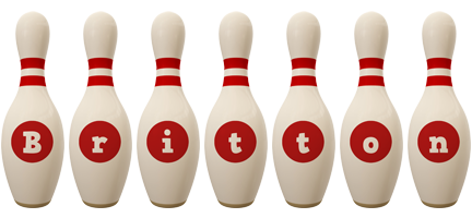 Britton bowling-pin logo