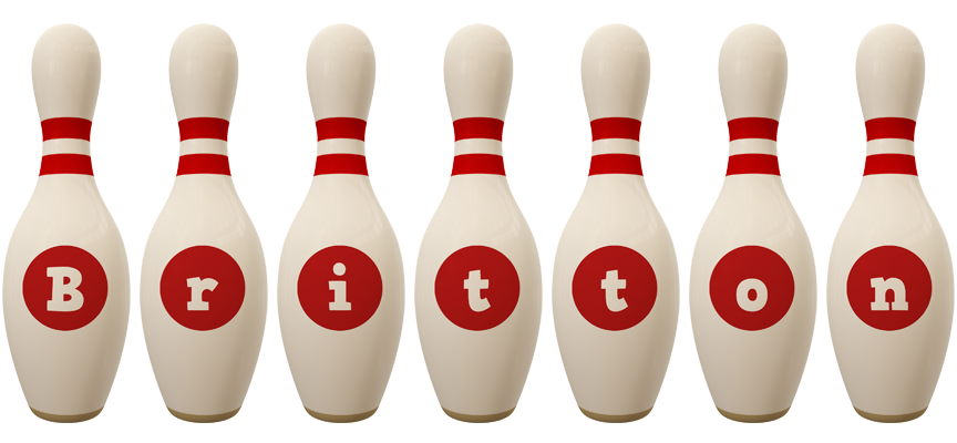 Britton bowling-pin logo