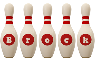 Brock bowling-pin logo