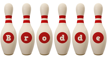 Brodde bowling-pin logo