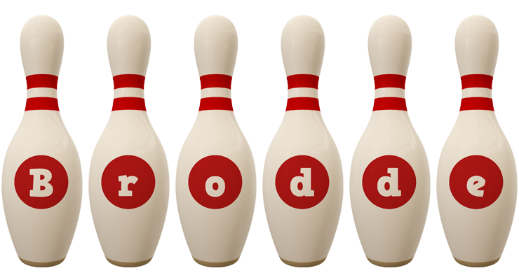 Brodde bowling-pin logo