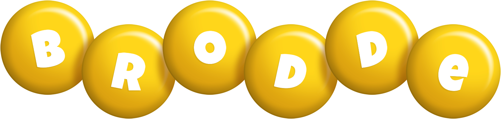 Brodde candy-yellow logo