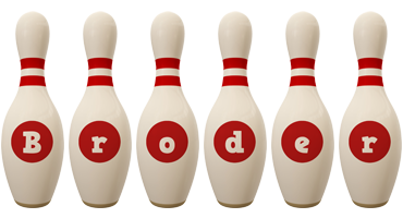 Broder bowling-pin logo