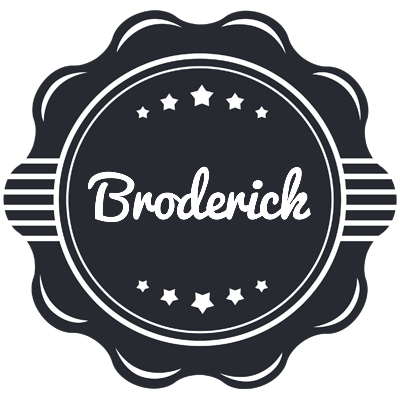 Broderick badge logo