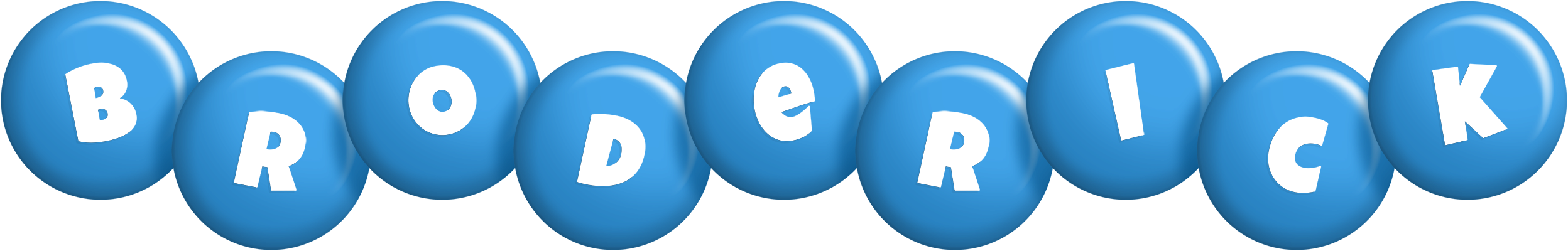 Broderick candy-blue logo
