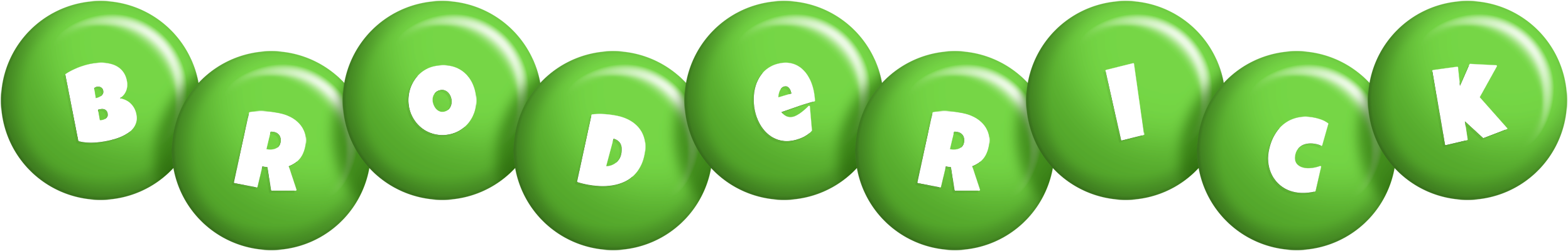 Broderick candy-green logo