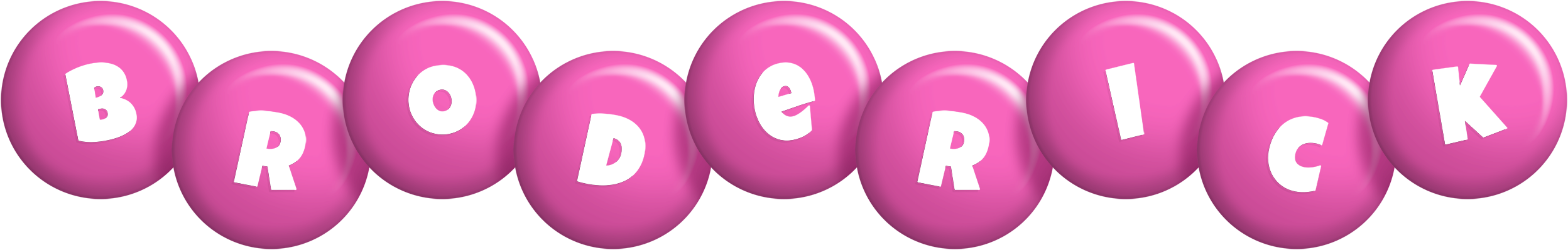 Broderick candy-pink logo
