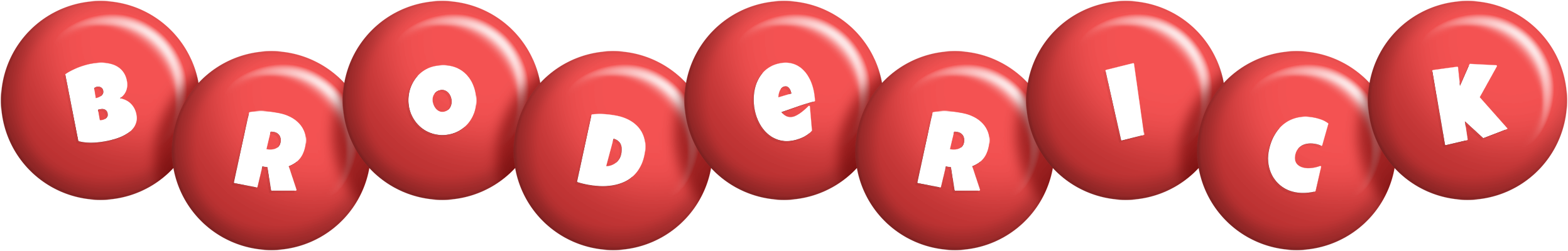 Broderick candy-red logo