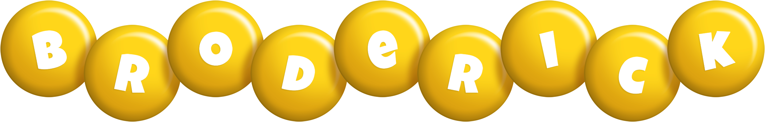 Broderick candy-yellow logo