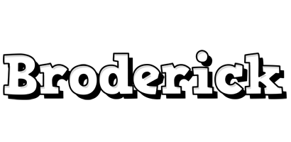 Broderick snowing logo