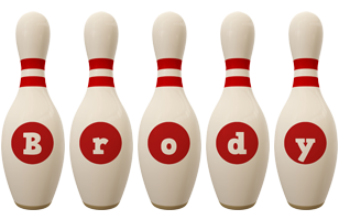 Brody bowling-pin logo