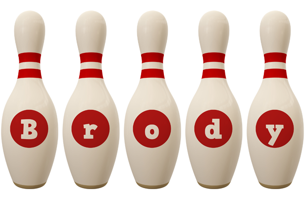 Brody bowling-pin logo