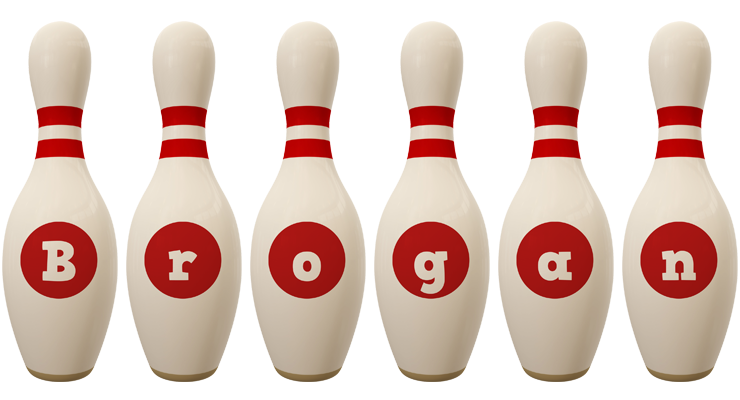 Brogan bowling-pin logo