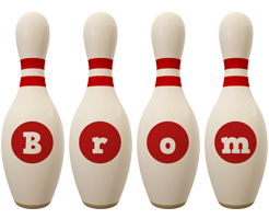 Brom bowling-pin logo