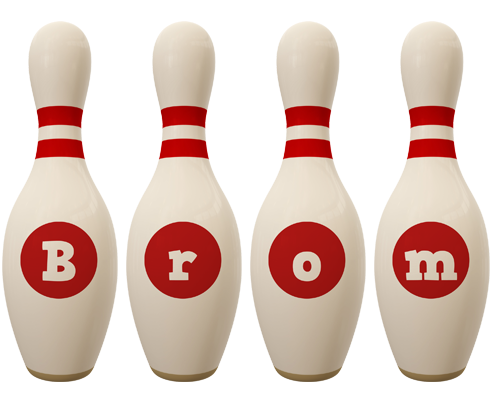 Brom bowling-pin logo