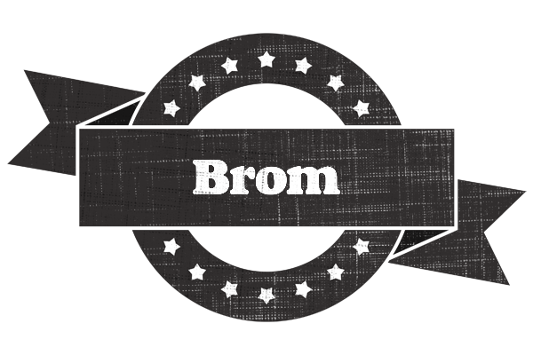 Brom grunge logo
