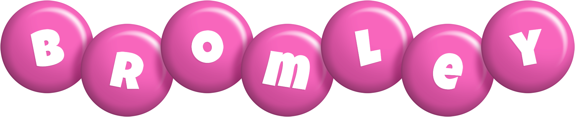 Bromley candy-pink logo