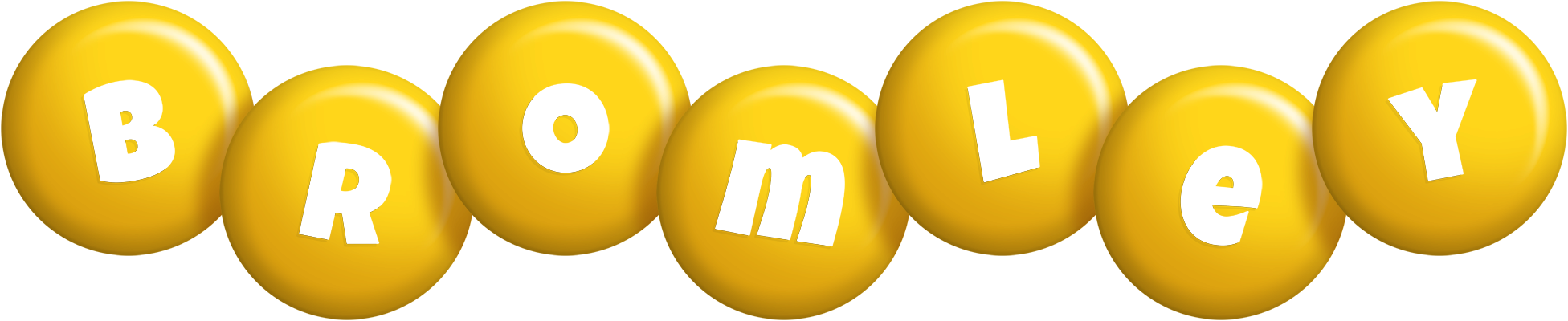Bromley candy-yellow logo