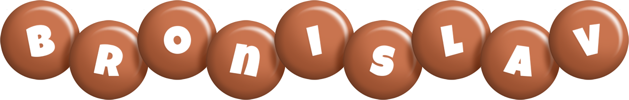 Bronislav candy-brown logo