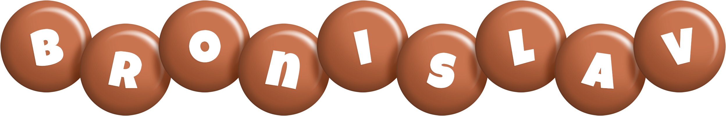 Bronislav candy-brown logo