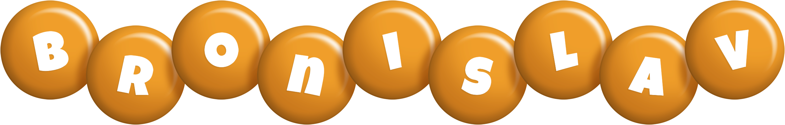 Bronislav candy-orange logo