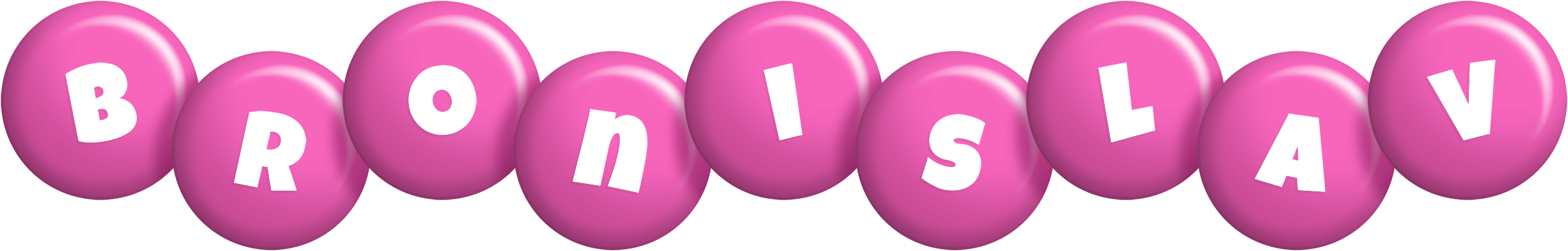 Bronislav candy-pink logo