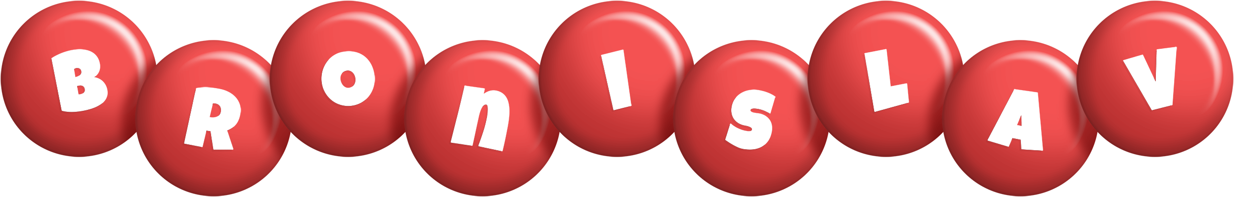 Bronislav candy-red logo