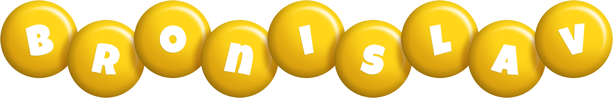 Bronislav candy-yellow logo