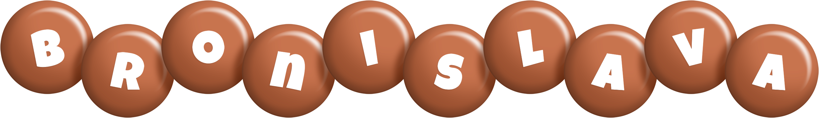Bronislava candy-brown logo
