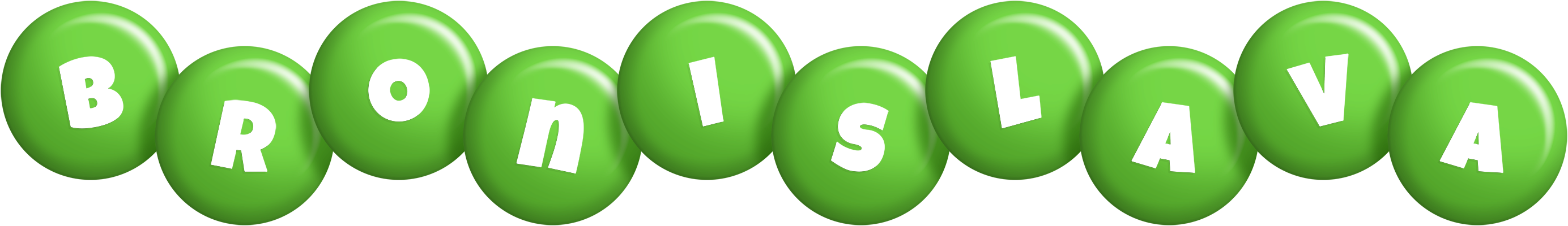 Bronislava candy-green logo