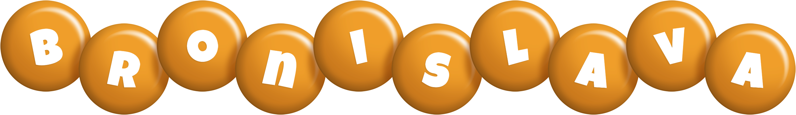 Bronislava candy-orange logo