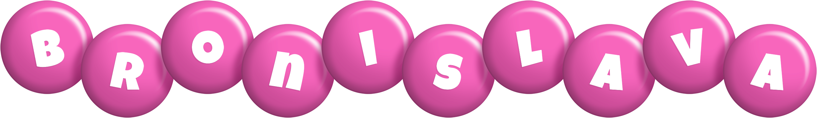 Bronislava candy-pink logo