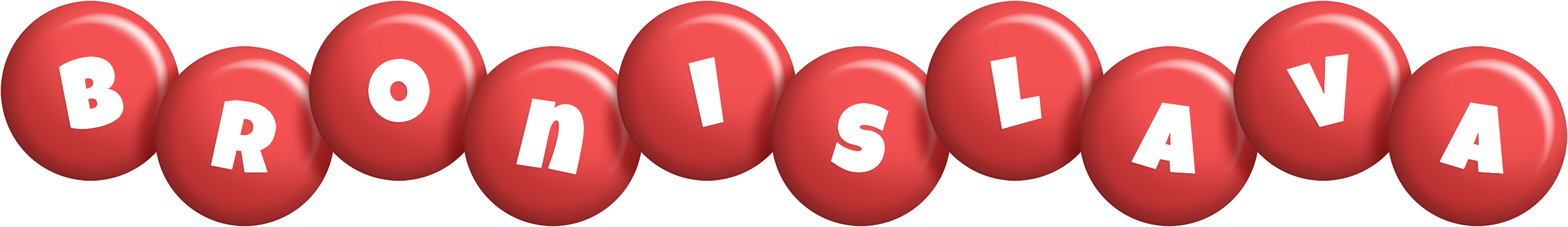 Bronislava candy-red logo
