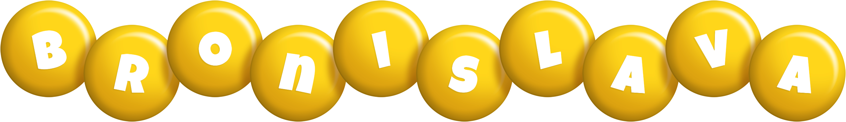Bronislava candy-yellow logo