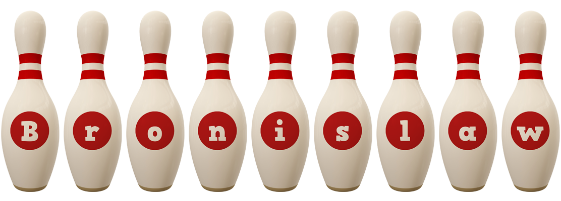 Bronislaw bowling-pin logo