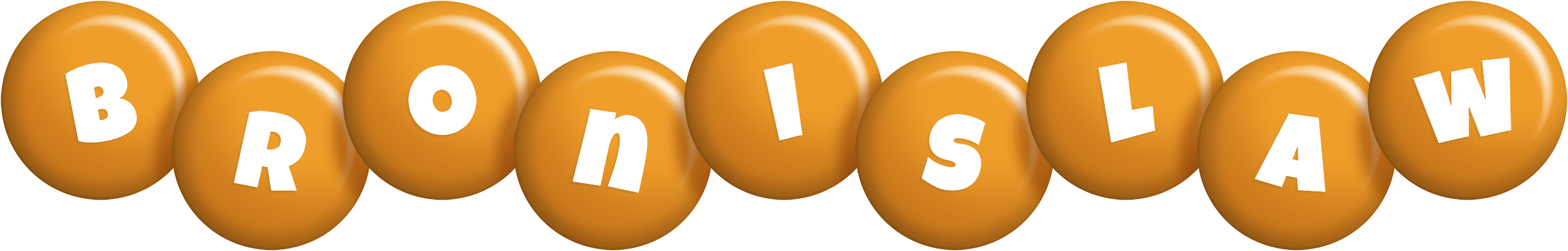 Bronislaw candy-orange logo