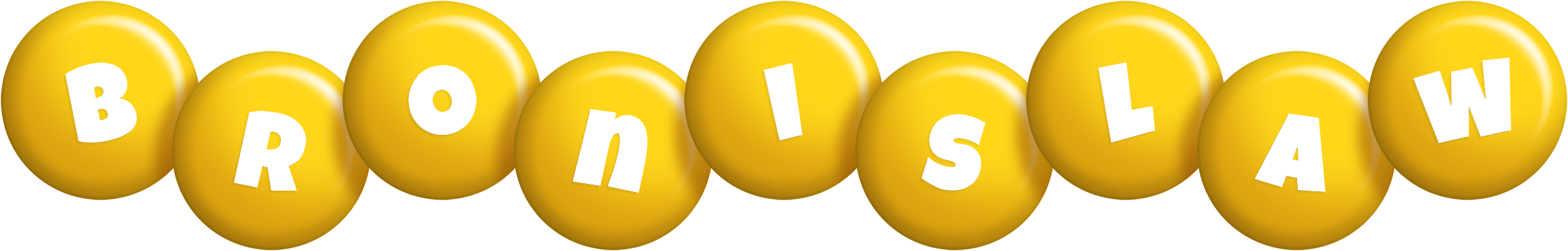 Bronislaw candy-yellow logo