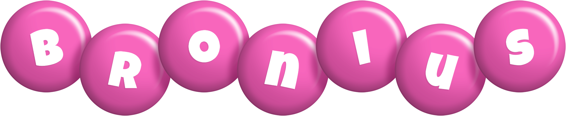 Bronius candy-pink logo