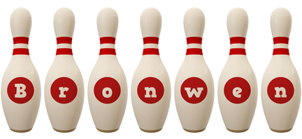 Bronwen bowling-pin logo