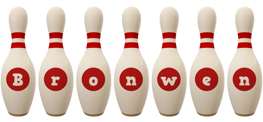 Bronwen bowling-pin logo