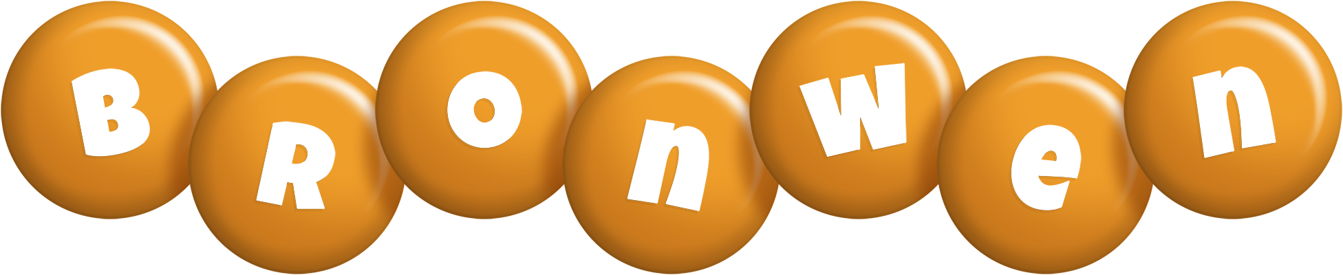 Bronwen candy-orange logo