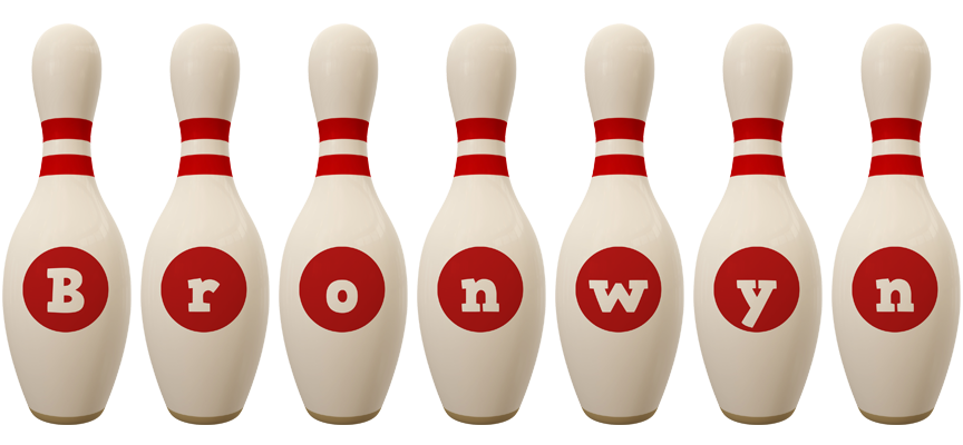Bronwyn bowling-pin logo