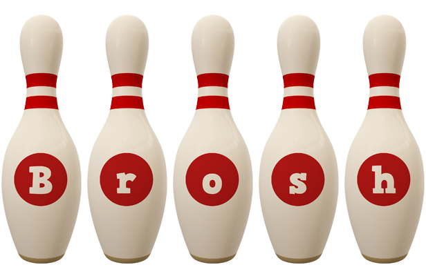 Brosh bowling-pin logo