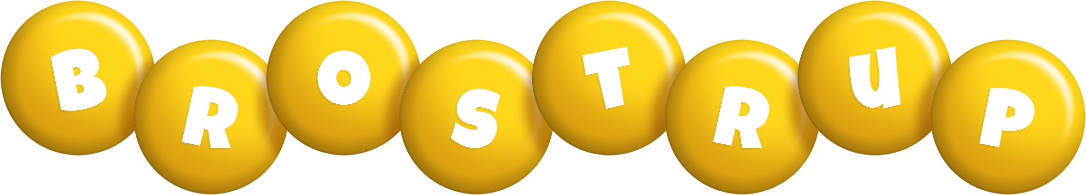 Brostrup candy-yellow logo