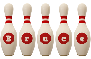 Bruce bowling-pin logo