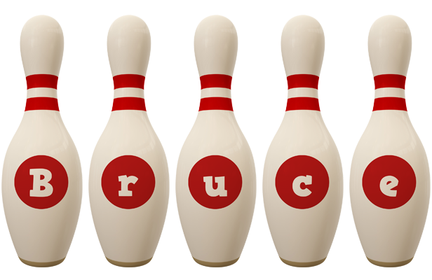 Bruce bowling-pin logo