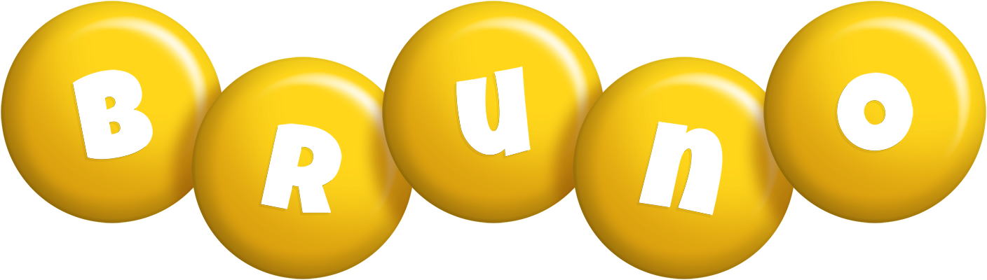 Bruno candy-yellow logo