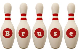 Bruse bowling-pin logo