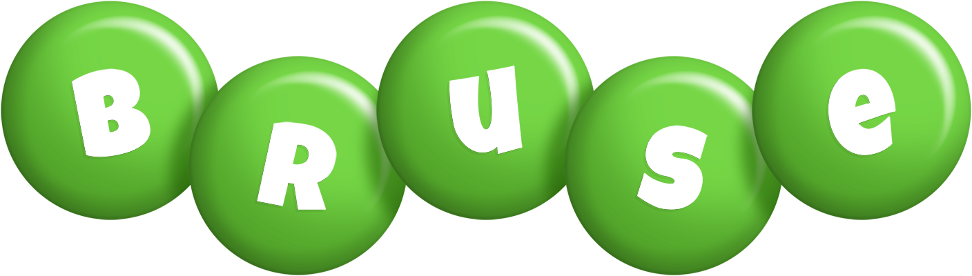 Bruse candy-green logo