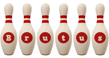 Brutus bowling-pin logo